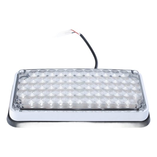 Luz de Advertencia de 7X3", Bicolor Rojo/Claro, Ideal para Ambulancias