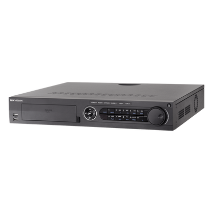 DVR 32 Canales TurboHD + 16 Canales IP / 3K Lite / 5 Megapixel Lite / 4 Bahías de Disco Duro / Audio por Coaxitron / AcuSense / POS / Videoanalisis