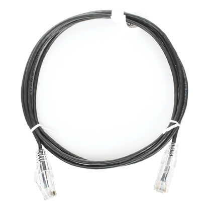 Cable de Parcheo Slim UTP Cat6 - 1.5 Metros (4.92 Pies) Negro Diámetro Reducido (28 AWG)