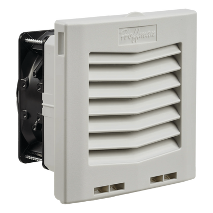 Ventilador con Filtro de Montaje Lateral HF05 / Flujo de Aire 35 CFM (59 m³/h) / 115 Vca / IP54 / Color Gris Claro