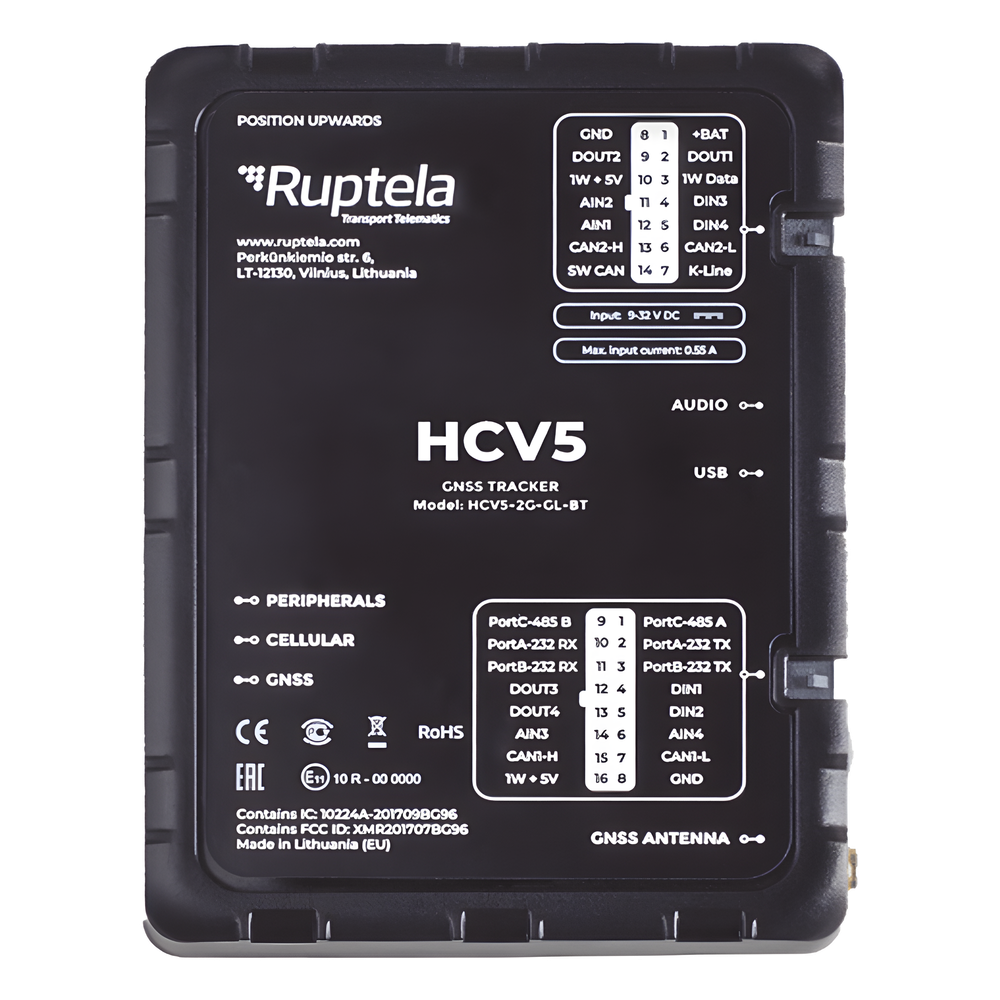 Localizador y Rastreador Vehicular GPS Avanzado / LTE Cat M1 (4G), 3G y 2G / Lectura de Computadora de Viaje en Vehículos Compatibles / CAN FMS