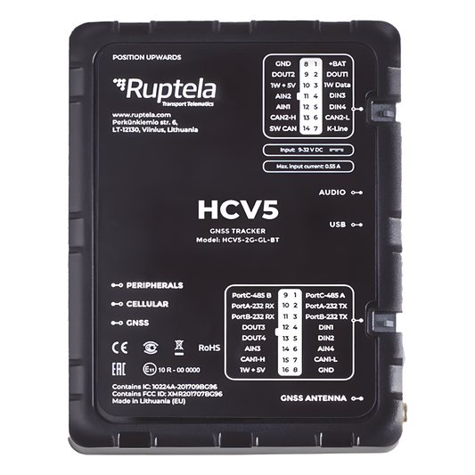 Localizador y Rastreador Vehicular GPS Avanzado / LTE Cat M1 (4G), 3G y 2G / Lectura de Computadora de Viaje en Vehículos Compatibles / CAN FMS