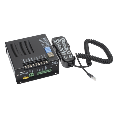 Sirena Vehicular H2 Covert de 200W de Potencia, Con Controlador Unimando de 14 Botones Para Control de Tonos, 7 Salidas Auxiliares y Micrófono