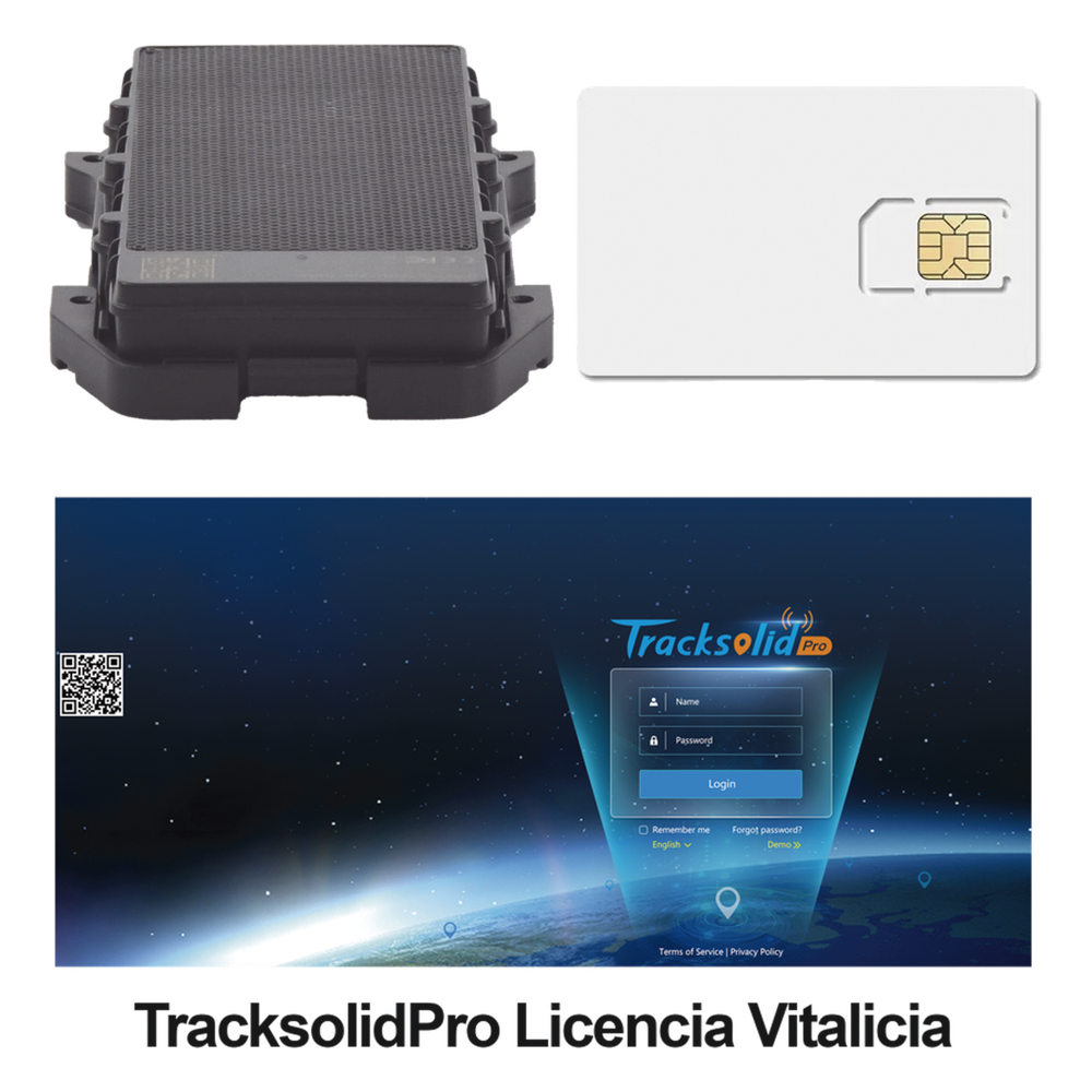 KIT Localizador 4G con carga solar / Semiautónomo / Rastreo de contenedores / Cajas de tráiler / Alarma de sabotaje audible / Incluye Licencia