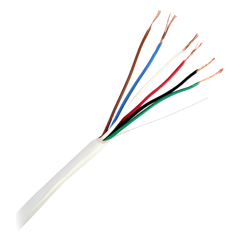 Bobina de 305 Metros (1000 Pies) / 6 x 22 AWG / Cable de Cobre / Tipo CMR / Para Interior / Para Aplicaciones de Control de Accesos / Alarmas de