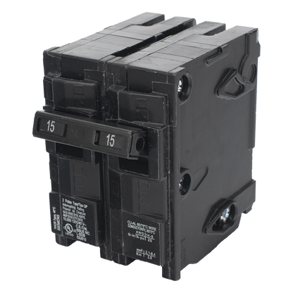 Interruptor automático enchufable tipo QP 2 polos, 15 amp
