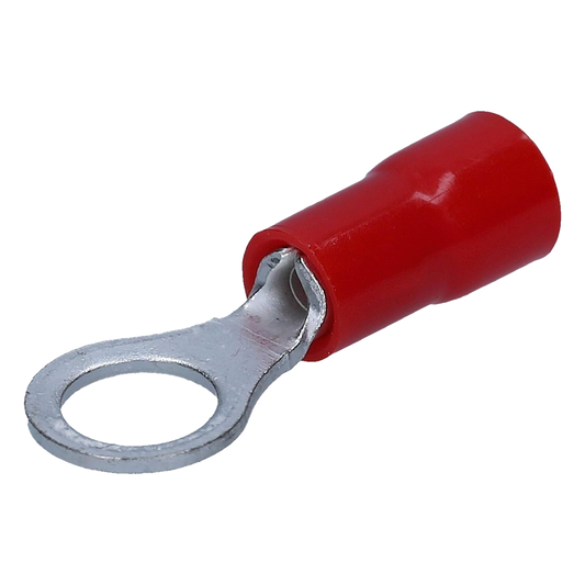 Terminal tipo ojo / 3 / 16" / 22 - 16 AWG / Rojo / Paquete de 25 piezas.