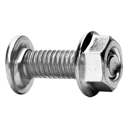 Tornillo + tuerca milimétrico, con acabado Electro Zinc