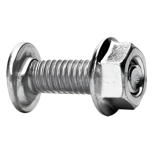 Tornillo + tuerca milimétrico, con acabado Electro Zinc