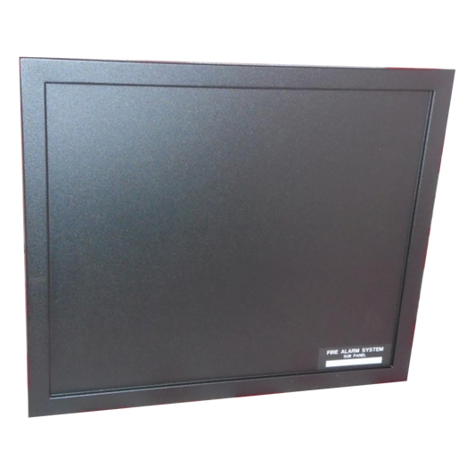 Puerta ciega de acero para gabinete de alarma contra incendio de un nivel, sin compartimento de baterías, color negro