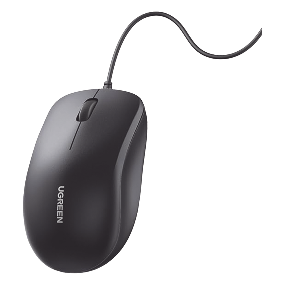 Mouse Óptico USB | Cable USB de 1.5 metros | 3 Botones | 1200DPI | Diseño Ergonómico | Silencioso | Color Negro | Windows / MacOS / Linux / Chrome y
