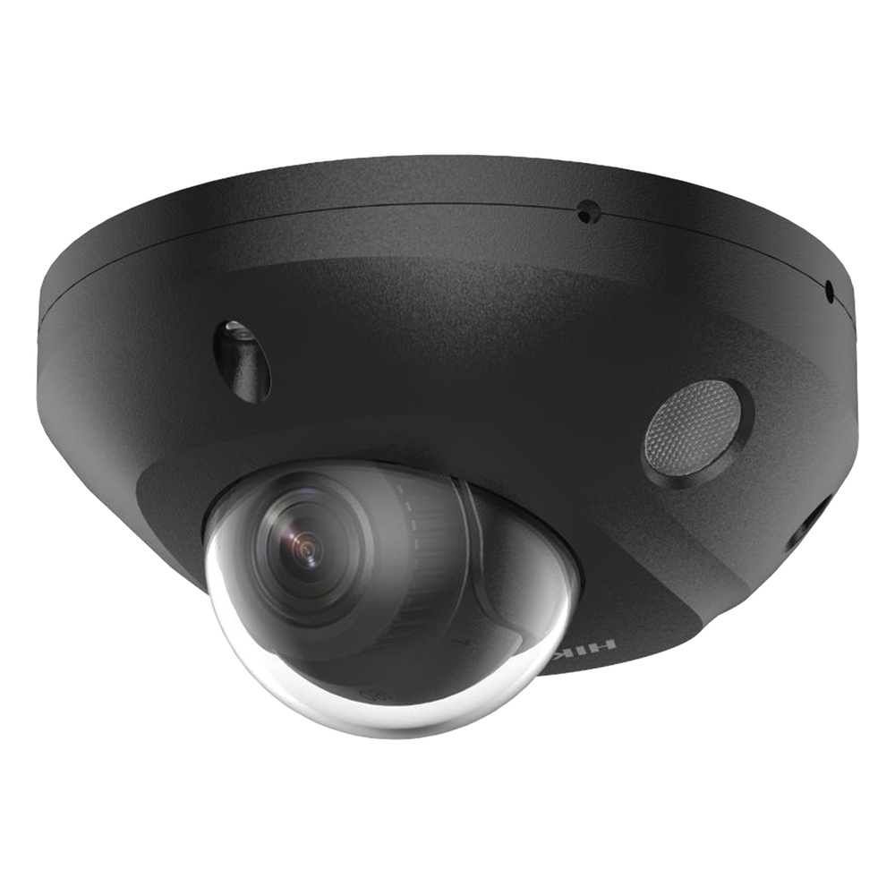 [Dual Light + 2 Micrófonos Integrados] Mini Domo IP 4 Megapixel / Color Negro / Lente 2.8 mm / 30 mts Luz Blanca + 30 mts IR / ACUSENSE / Exterior