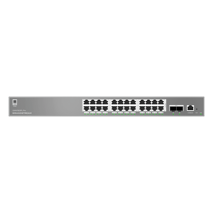 Switch de Red Empresarial L2++ / Serie GWN7800 Pro / 24 Puertos Gigabit PoE 250W / 2 Puertos SFP+ / Gestión Cloud GDMS / VLAN 4K / QoS Avanzado