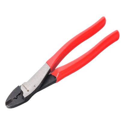 Pinza de 9.5" para cortar y crimpar ( ponchar ) terminales Aislados y No aislados