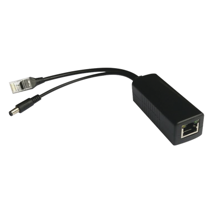 Cable divisor PoE pasivo de 48-55 Vcc @ 12 Vcc, 2 A. Aplicaciones como adaptar micrófonos en cámaras IP