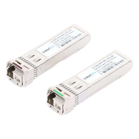 Transceptores Ópticos Industriales Bidireccionales SFP+ (Mini-Gbic) / Monomodo 1270 & 1330 nm / 10 Gbps / 10GBASE / Conector LC/UPC Simplex / DDM