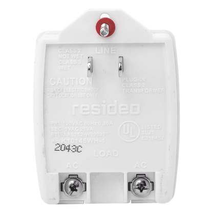 Transformador de pared 120 Vca a 9 Vca, 25 VA, Clase 2, con listado UL