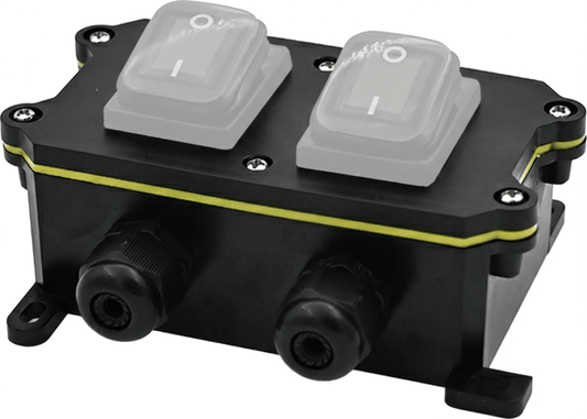 Caja de Plástico ABS/PA66 para Interruptores AccessPRO / Compatible con los Interruptores APB-0 Series / IP65 / 4 Puertos de Conexión