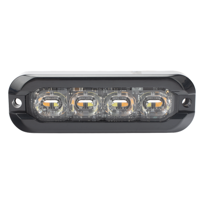 Luz Auxiliar Flexible UltraFlex 8 LED / Ámbar-Blanco / Lente Transparente / Montaje en Curva hasta 120° / 69 Patrones de Destello / SAE Class I y II