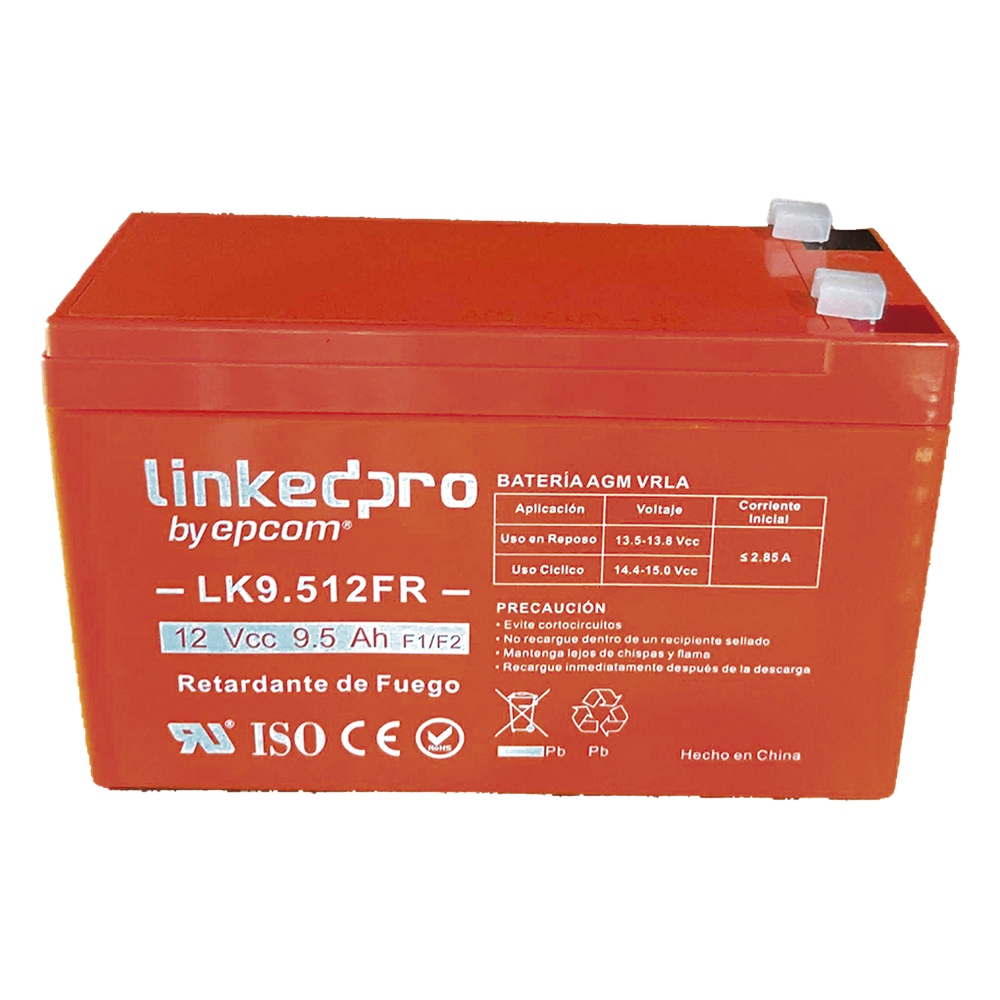Batería de respaldo 12 V | 9.5 Ah | AGM | Certificada UL94-V0 Retardante a la Flama | Especial para Seguridad Electrónica | UPS | Sistemas de