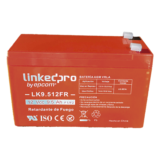 Batería de respaldo 12 V | 9.5 Ah | AGM | Certificada UL94-V0 Retardante a la Flama | Especial para Seguridad Electrónica | UPS | Sistemas de