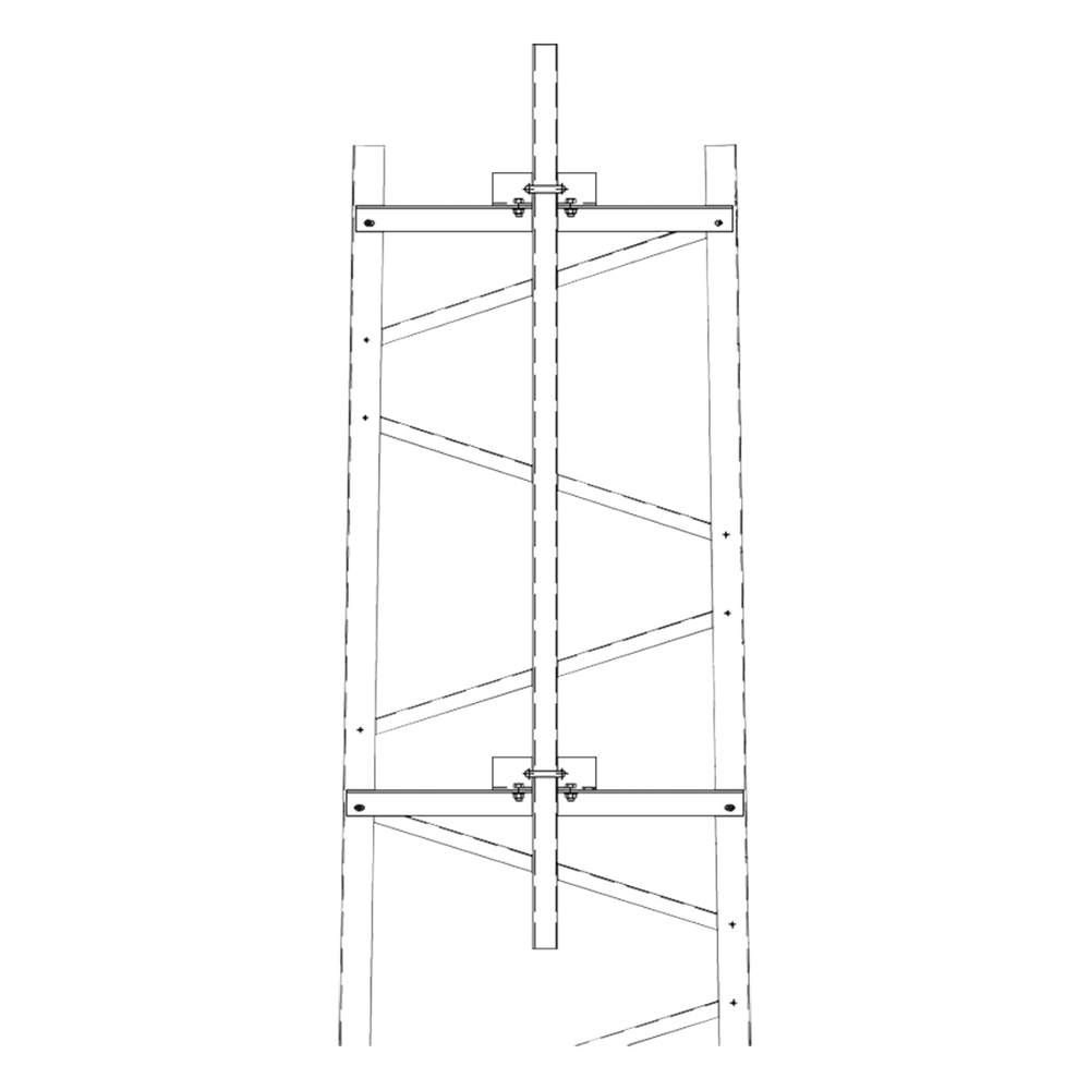 Brazo para Sección #5 Torre Titan con Herrajes y Mástil de 6' (1.8m)