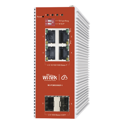 Switch L2+ PoE Industrial / Administración Cloud-Web-CLI / 4 Puertos PoE af/at 100/1000 Mbps / 2 Puertos SFP Gigabit / Presupuesto PoE 120 W
