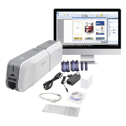 Kit Impresora SMART51L / Con Laminador /DOBLE Lado/3 Años Garantia / Incluye 2 x RibbonColor / 100 tarjetas PVC/ 1 Cinta de Limpieza/ Software
