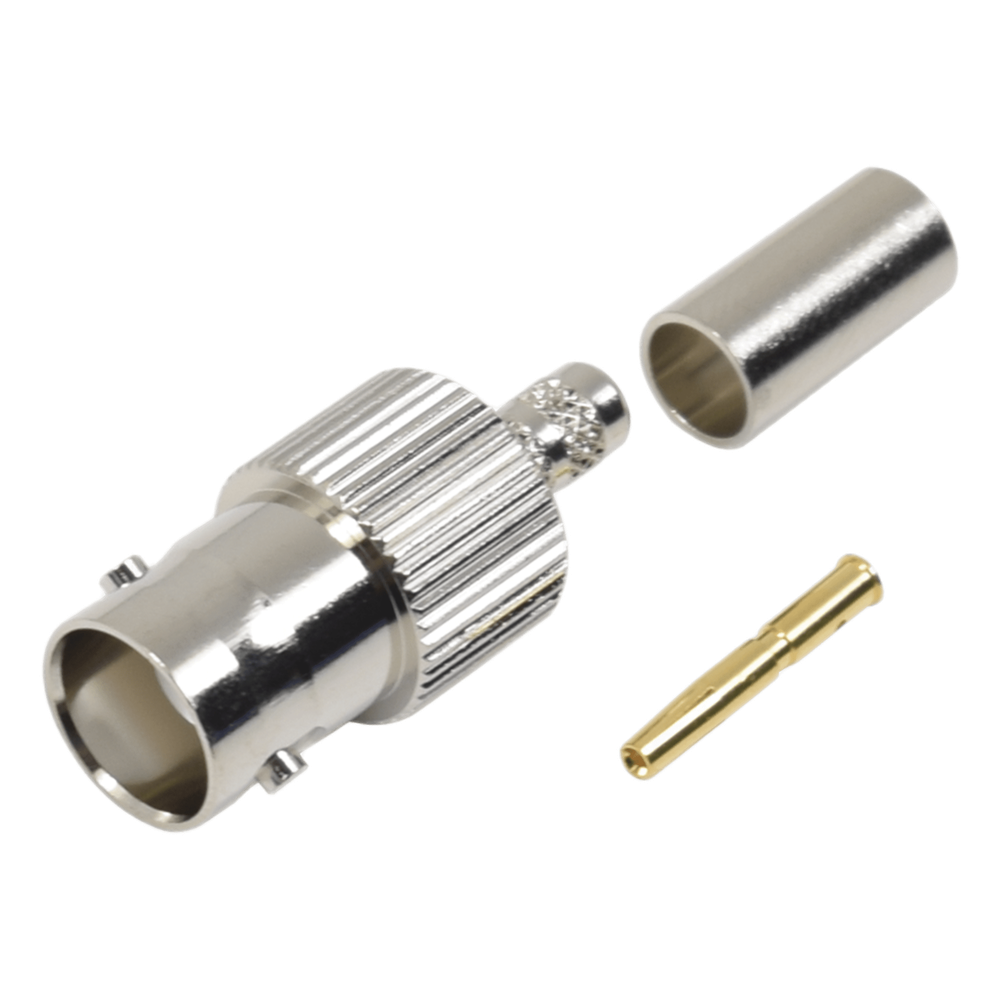 Conector BNC Hembra de anillo plegable para cable LP-195, LP-142, RG-58/U, RG-142/U