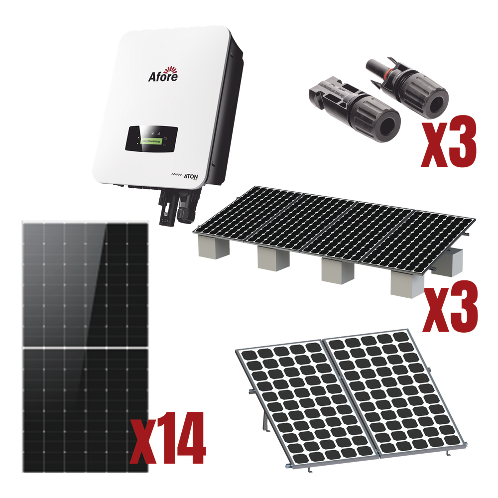 Kit Solar Interconexion / 8kW 220Vca / Inversor AFORE / Montaje Incluido