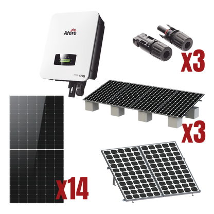 Kit Solar Interconexion / 8kW 220Vca / Inversor AFORE / Montaje Incluido