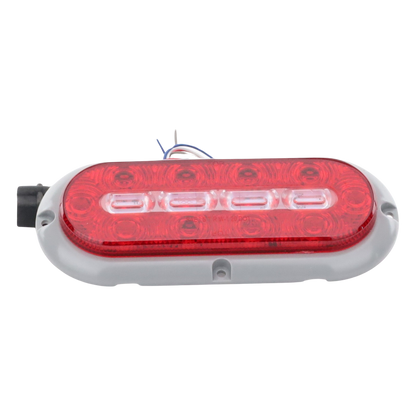 Plafon Ovalado Trasero de 18 LED, Rojo/Blanco/Ambar, 7.5 Pulgadas