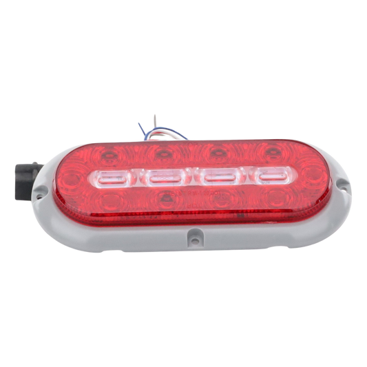 Plafon Ovalado Trasero de 18 LED, Rojo/Blanco/Ambar, 7.5 Pulgadas