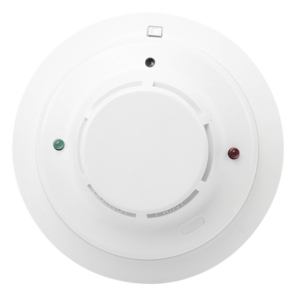 Detector direccionable de humo fotoeléctrico con sensor térmico de temperatura fija, protocolo de 2 hilos