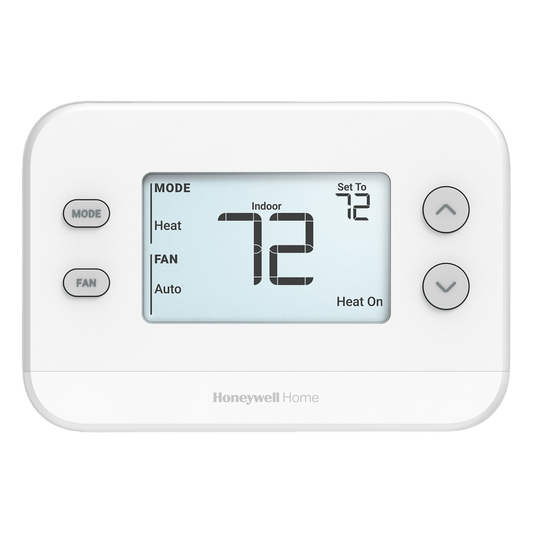 Termostato no programable de una etapa 1H/1C con placa de montaje UWP, serie FocusPRO N100