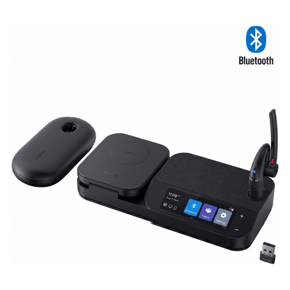 Auriculares mono Yealink BH71 Workstation Pro con pantalla táctil de 3" y estuche de carga portátil/Bluetooth 5.3/Cancelación de ruido con 4