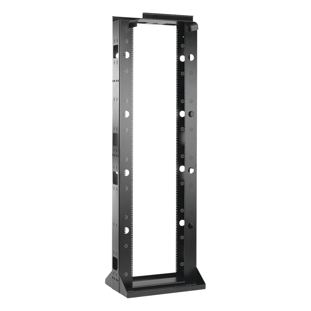 Rack Abierto Sísmico de 2 Postes Estándar de 19 in / 45U / 2.19 m (7.2 ft) de Altura / Capacidad 2,500 lb (1,134 kg) / Acero Calibre 10 (3.4 mm)