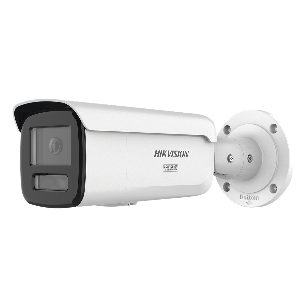 [Dual Light + ColorVu 3.0 + HikAI] Bala IP 8 Megapixel / Lente 4 mm / 60 mts IR + Luz Blanca / Exterior IP67 / Estrobo Azul y Rojo / WDR 130 dB