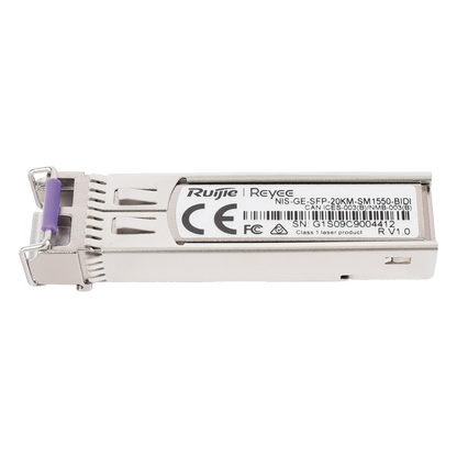 Transceptor Industrial BIDI Monomodo SFP 1G (Lado B), hasta 20 Kilómetros, TX 1550 / RX 1310, soporta Temperaturas de -40° a 85° C