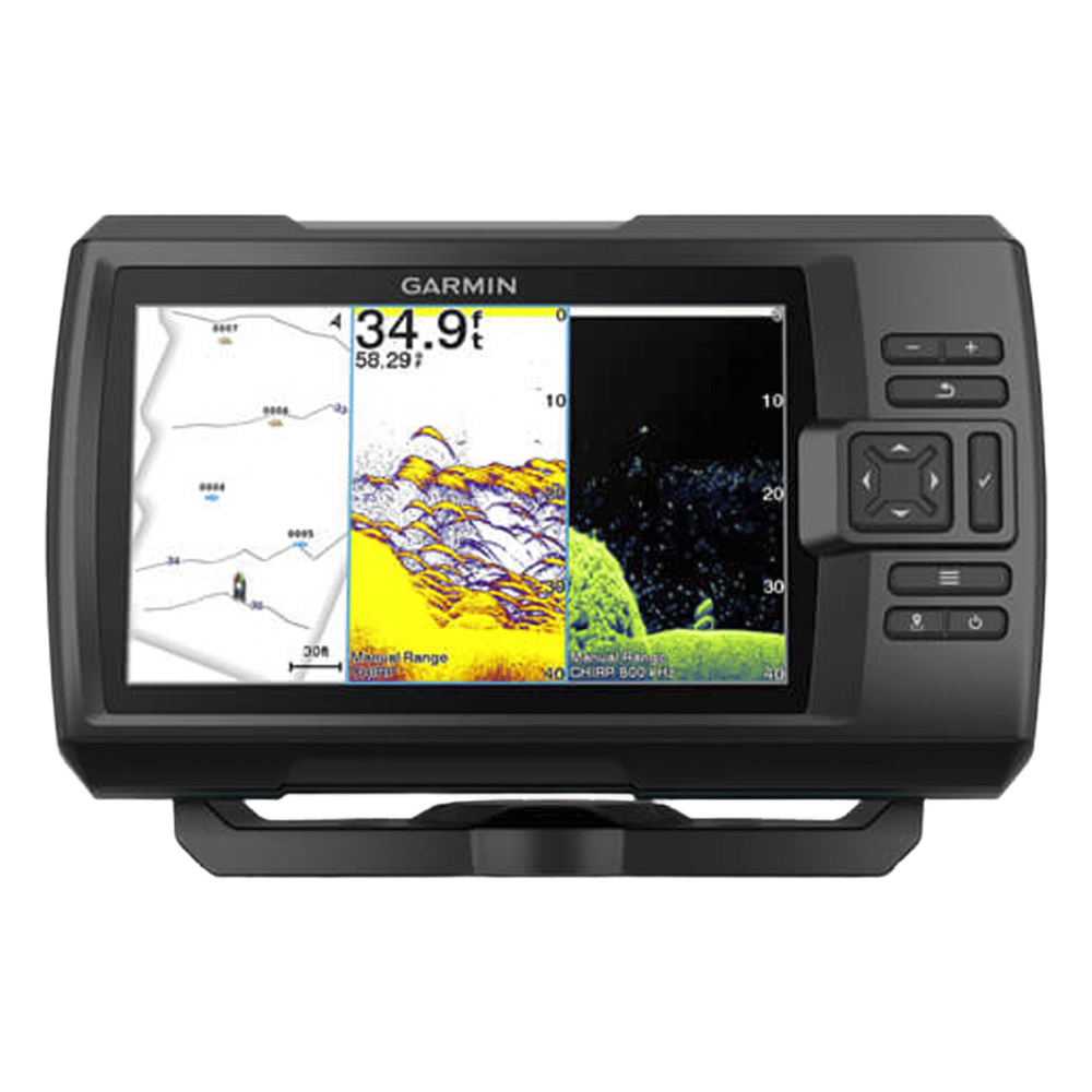 STRIKER Vivid 7cv / Pantalla WVGA a Color 7" / Incluye Transductor GT20-TM / GPS Integrado / Sonda Tradicional y ClearVü / Frecuencias 50-800 kHz