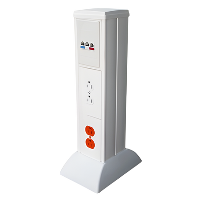 Mini Columna para Concentrar, Distribuir y Ordenar Cables de Energía Eléctrica o Puertos de Datos de Telecomunicaciones (10000-01000)