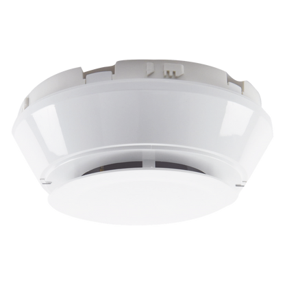 Detector de humo fotoeléctrico y térmico direccionable de 57°C, protocolo FlashScan, para lazo SLC de dos hilos, color blanco