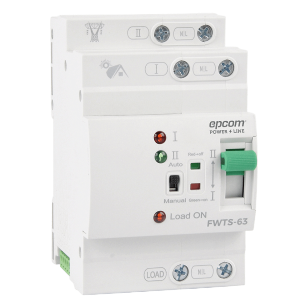 Interruptor de transferencia automática a 110vca, 63amp