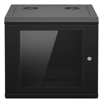 Gabinete de Pared 9U de 635 mm de Profundidad, Rack de 19 in en Acero Reforzado: Compacto y Resistente para Soluciones Profesionales