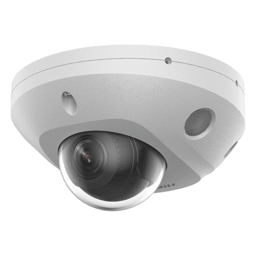 [Dual Light + 2 Micrófonos Integrados] Mini Domo IP 4 Megapixel / Lente 2.8 mm / 30 mts Luz Blanca + 30 mts IR / ACUSENSE / Exterior IP67 / IK08