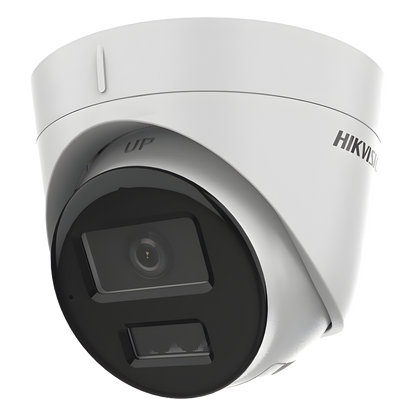 [Dual Light] Turret IP 2 Megapixel / Lente 2.8 mm / 30 mts IR + 30 mts Luz Blanca / Micrófono Integrado / ACUSENSE Lite / Exterior IP67 / H.265 / PoE