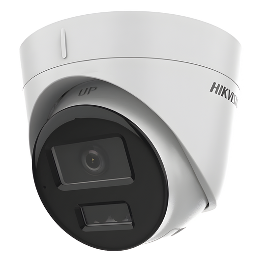 [Dual Light] Turret IP 2 Megapixel / Lente 2.8 mm / 30 mts IR + 30 mts Luz Blanca / Micrófono Integrado / ACUSENSE Lite / Exterior IP67 / H.265 / PoE