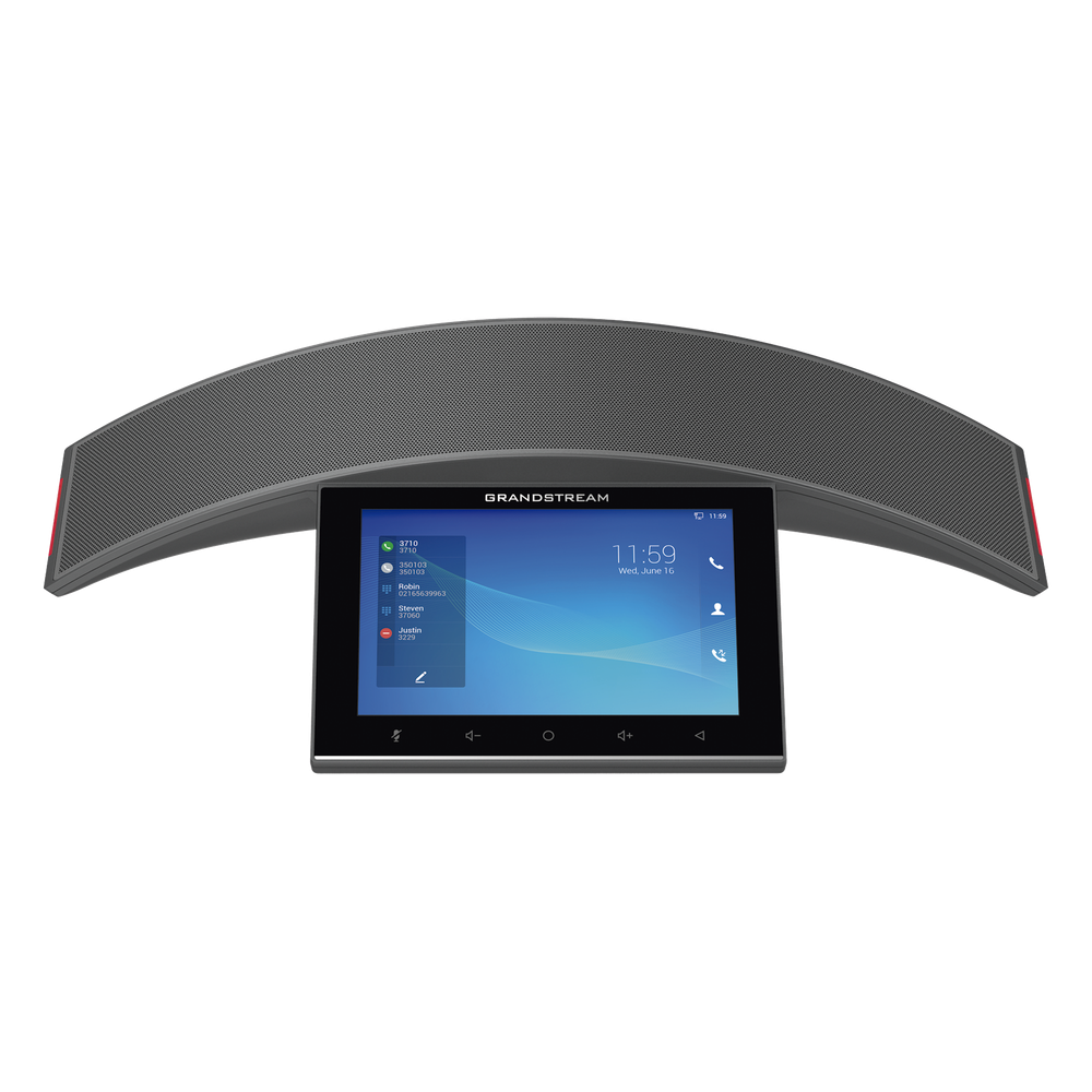Teléfono - Audioconferencias IP Android 10, 12 líneas SIP con 12 cuentas, pantalla táctil 8", puertos Gigabit, Wi-Fi, Bluetooth, PoE, codec Opus