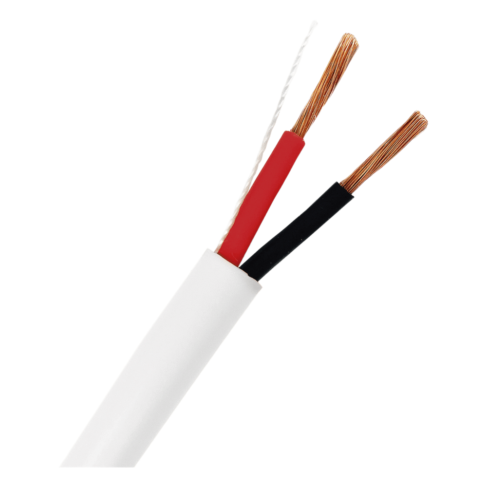 Bobina de 152 m (500 ft) / Cable para Bocina 2x18 AWG / Libre de Oxígeno / Blanco