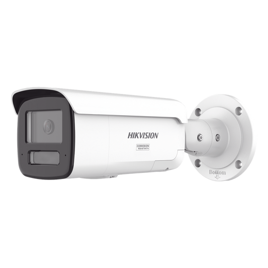 [Dual Light + ColorVu 3.0 + HikAI] Bala IP 4 Megapixel / Lente 4 mm / 60 mts IR + Luz Blanca / Exterior IP67 / Estrobo Luz Blanca / WDR 130 dB